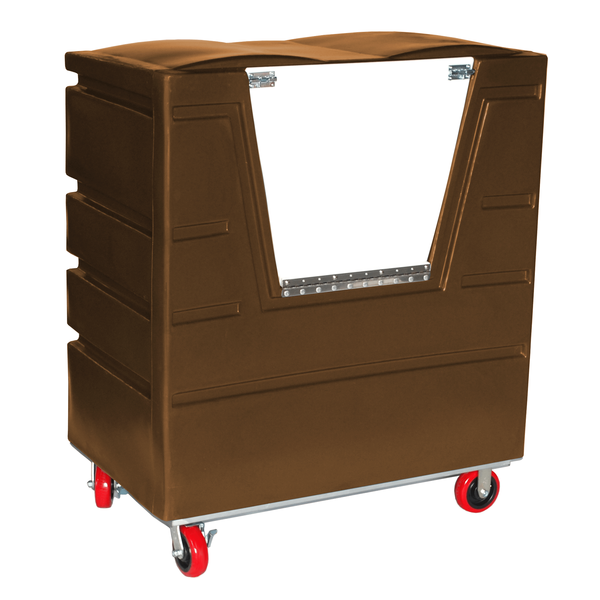 VFC-4829-H6-SP, Hopper Front Bulk Cart with Door, 27 Bushel, 48" x 29.5" x 56" - Brown 