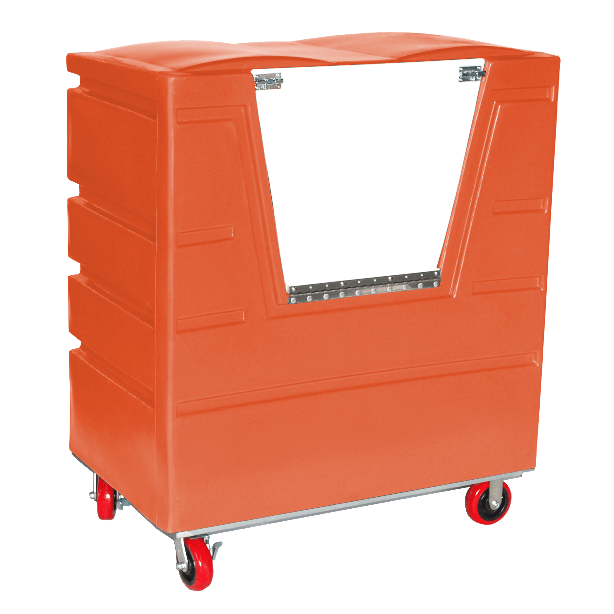 VFC-4829-H6-SP, Hopper Front Bulk Cart with Door, 27 Bushel, 48" x 29.5" x 56" - Orange 