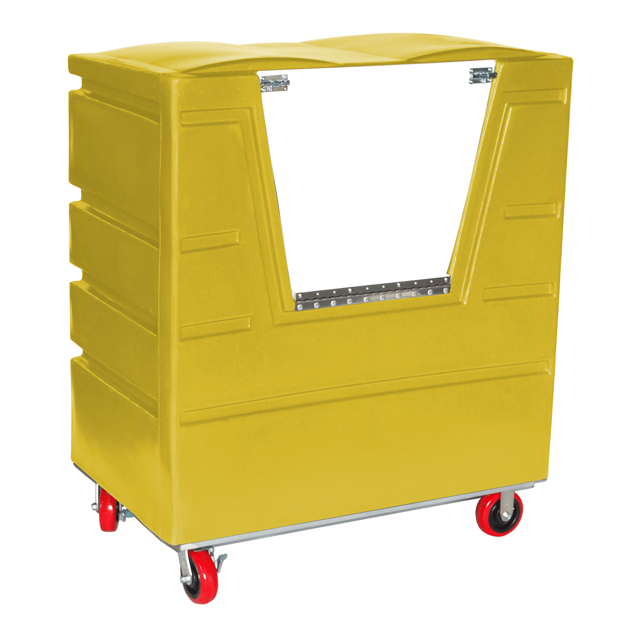 VFC-4829-H6-SP, Hopper Front Bulk Cart with Door, 27 Bushel, 48" x 29.5" x 56" - Yellow 