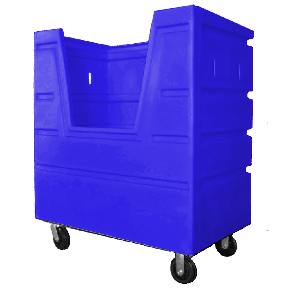 VFC-4829-H6, Hopper Front Bulk Cart, 27 Bushel, 48" x 29.5" x 56" - Dark Blue 