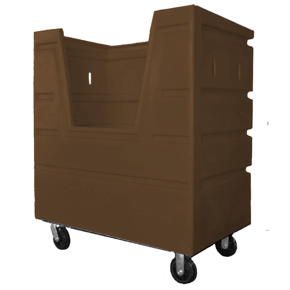 VFC-4829-H6, Hopper Front Bulk Cart, 27 Bushel, 48" x 29.5" x 56" - Brown 