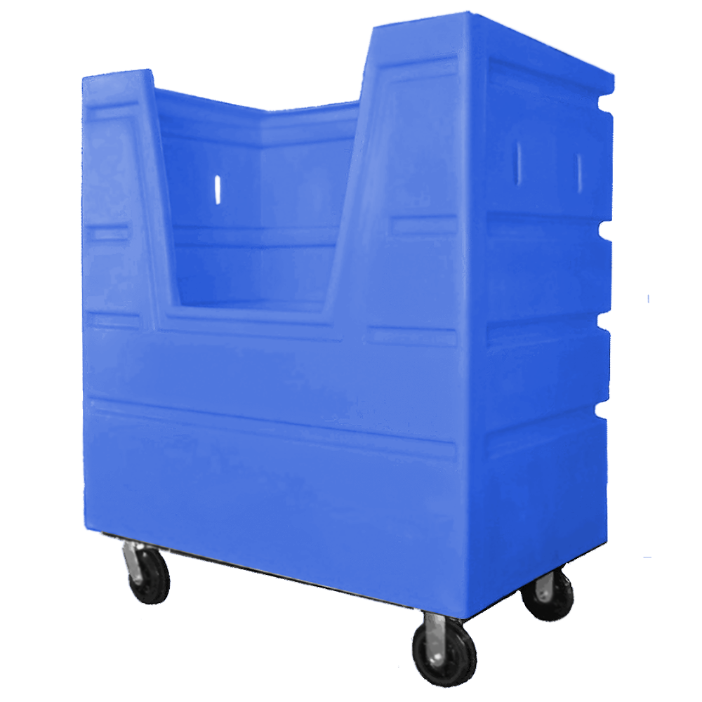VFC-4829-H6, Hopper Front Bulk Cart, 27 Bushel, 48" x 29.5" x 56" - Blue 
