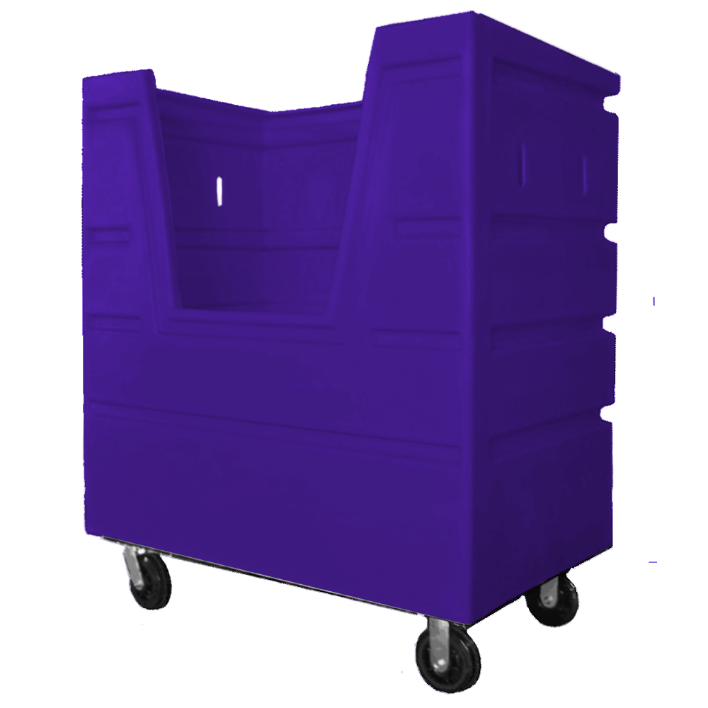 VFC-4829-H6, Hopper Front Bulk Cart, 27 Bushel, 48" x 29.5" x 56" - Purple 