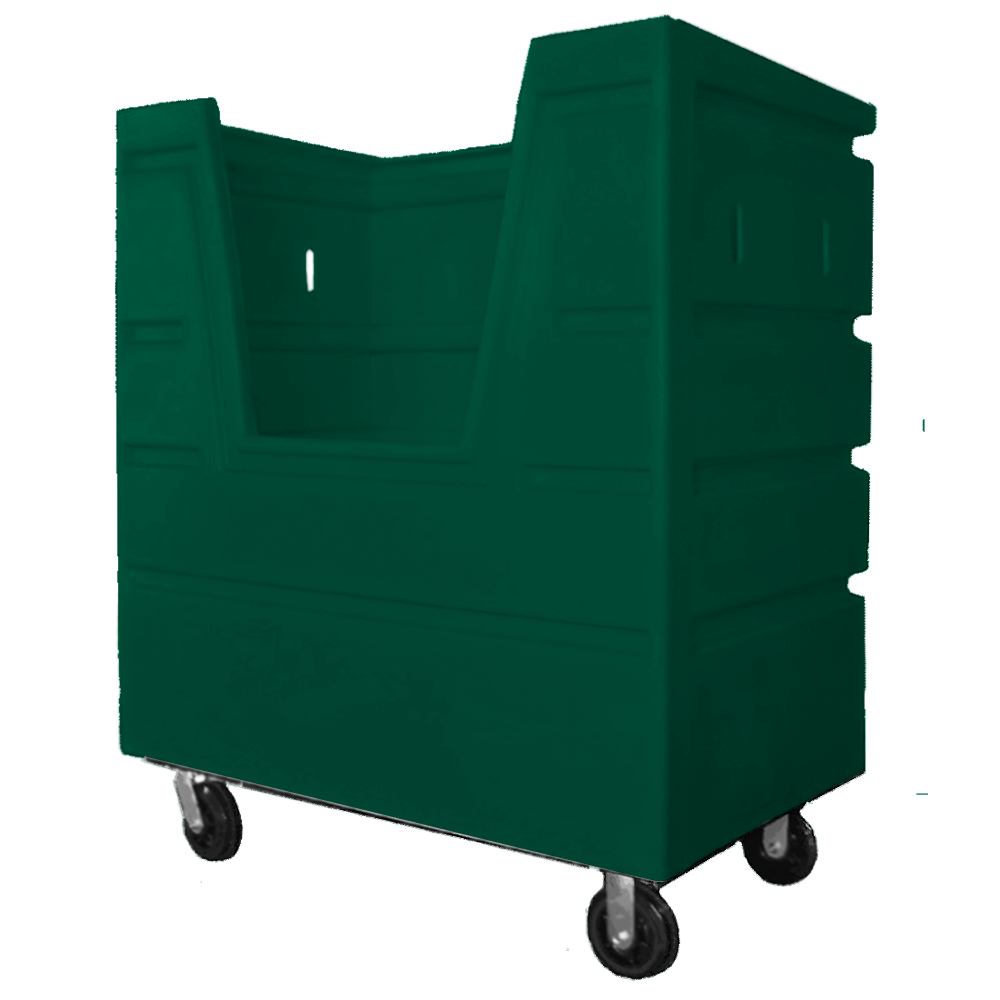 VFC-4829-H6, Hopper Front Bulk Cart, 27 Bushel, 48" x 29.5" x 56" - Green 