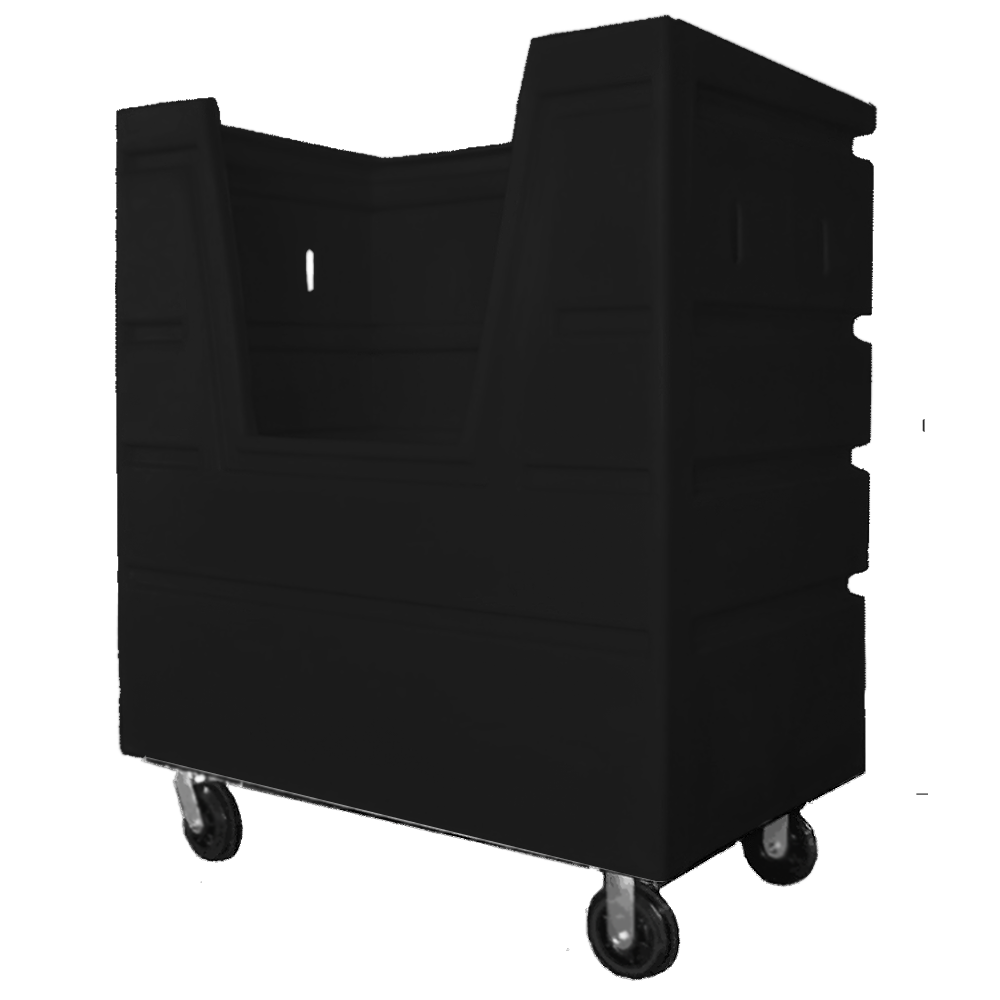 VFC-4829-H6, Hopper Front Bulk Cart, 27 Bushel, 48" x 29.5" x 56" - Black 