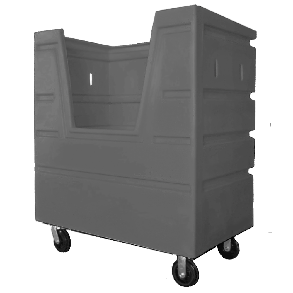 VFC-4829-H6, Hopper Front Bulk Cart, 27 Bushel, 48" x 29.5" x 56" - Gray 