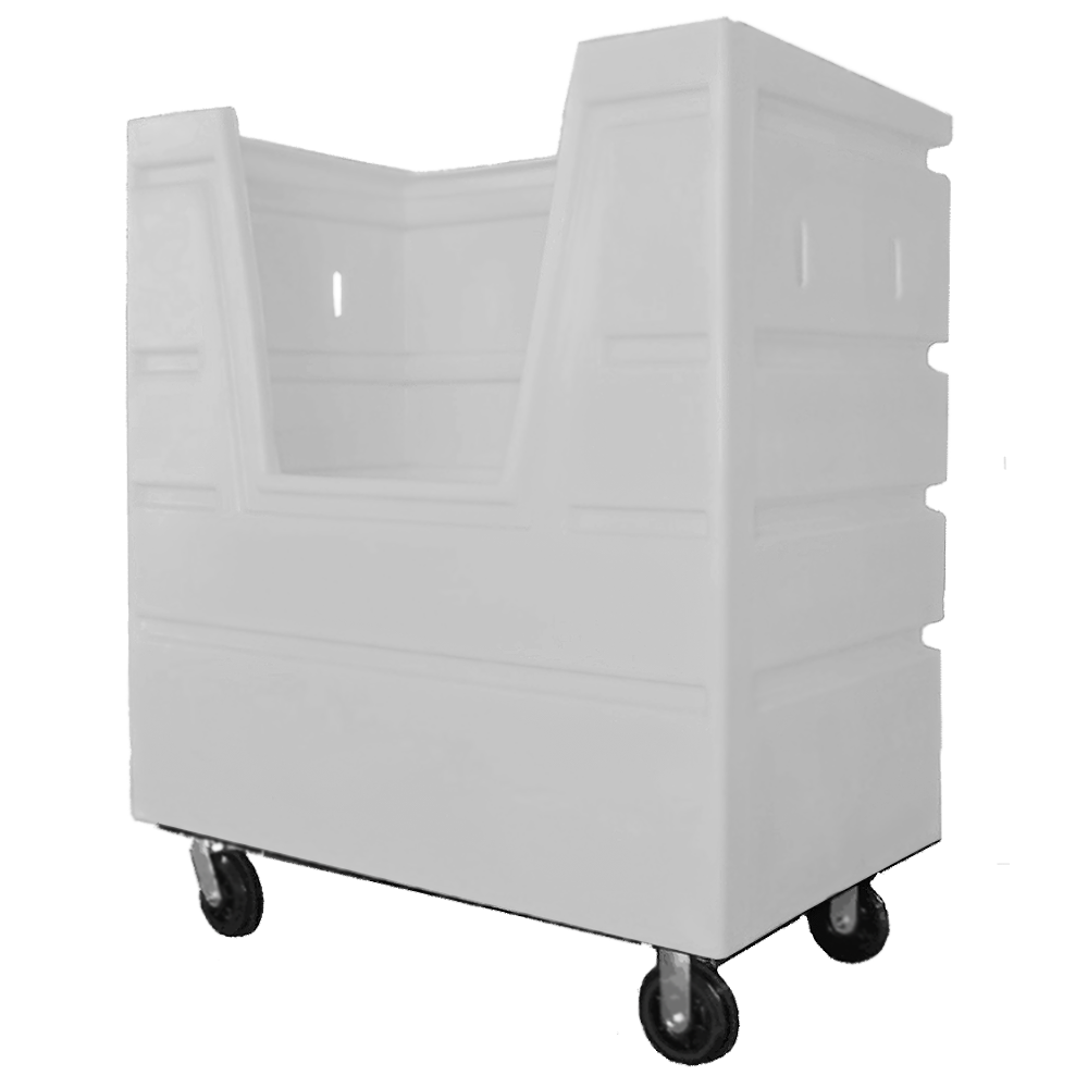 VFC-4829-H6, Hopper Front Bulk Cart, 27 Bushel, 48" x 29.5" x 56" - White 
