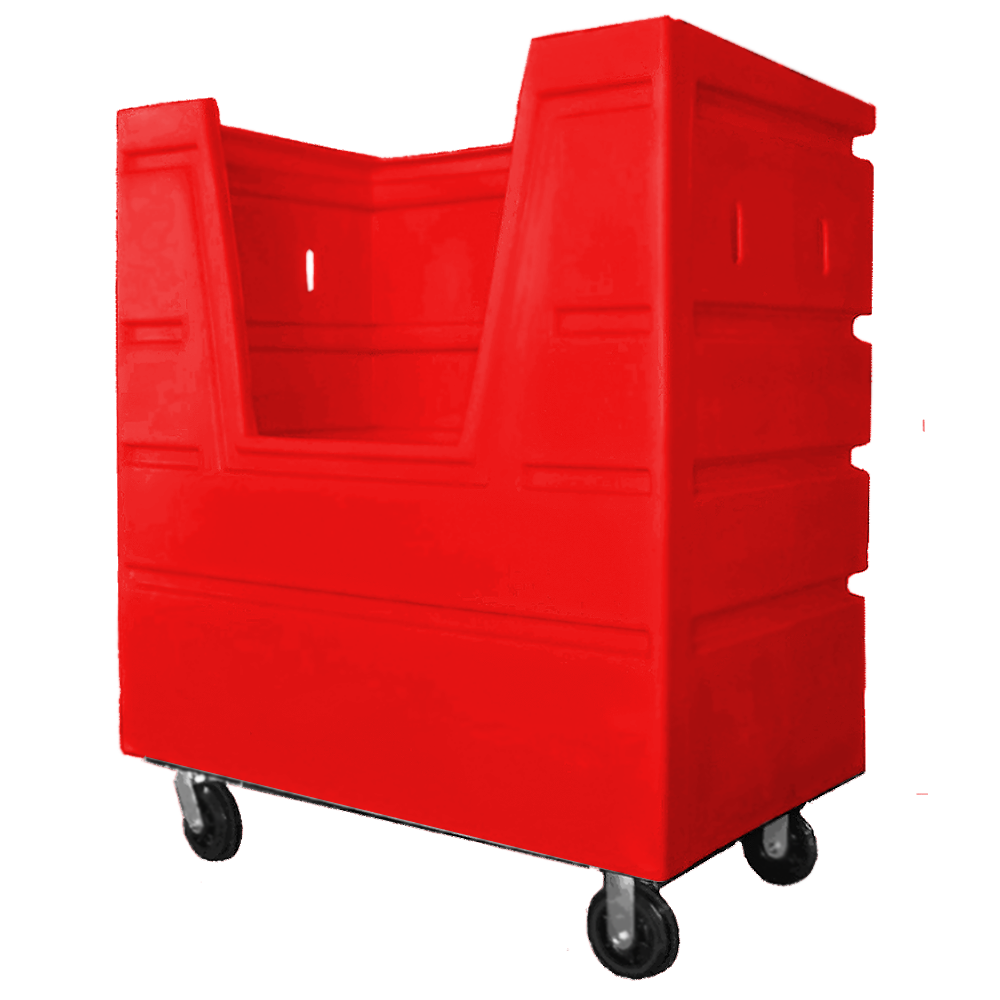 VFC-4829-H6, Hopper Front Bulk Cart, 27 Bushel, 48" x 29.5" x 56" - Red 