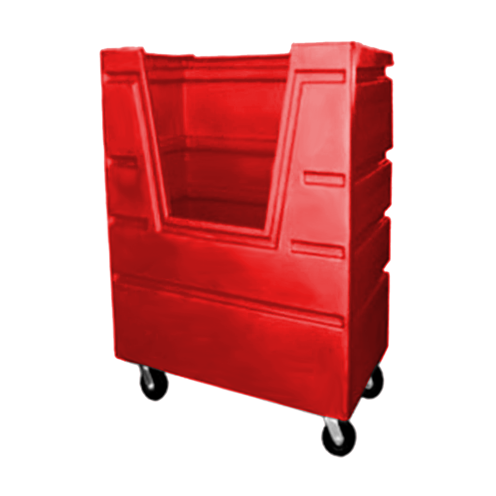 VFC-5829-H6, Hopper Front Bulk Cart, 37 Bushel, 48" x 29.5" x 67" - Red 