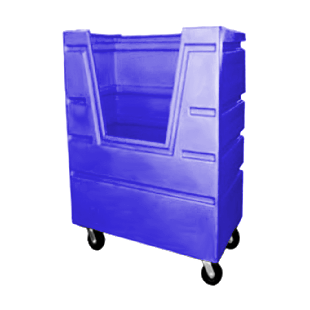 VFC-5829-H6, Hopper Front Bulk Cart, 37 Bushel, 48" x 29.5" x 67" - Dark Blue 