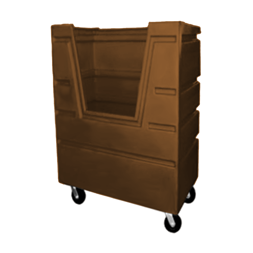 VFC-5829-H6, Hopper Front Bulk Cart, 37 Bushel, 48" x 29.5" x 67" - Brown 