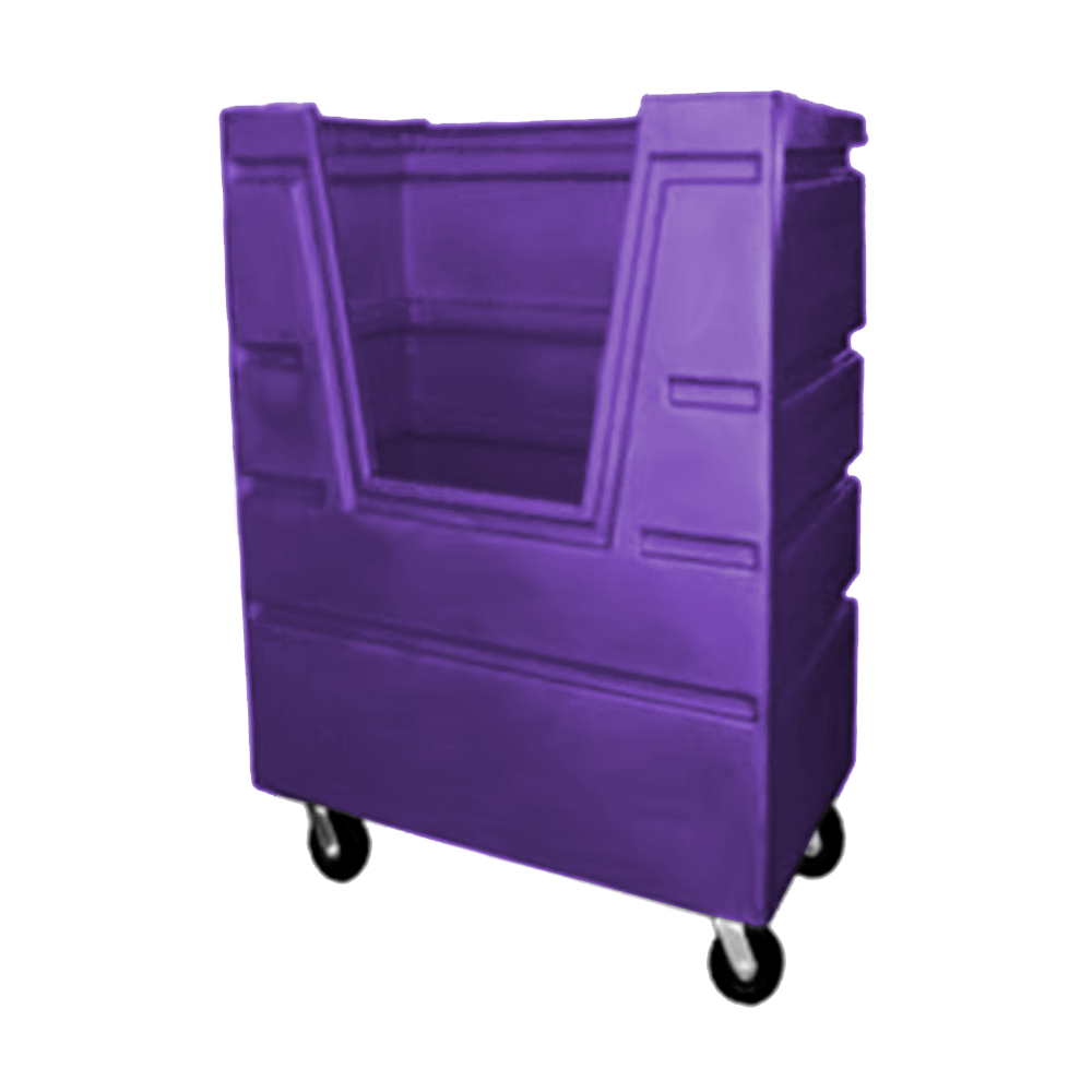 VFC-5829-H6, Hopper Front Bulk Cart, 37 Bushel, 48" x 29.5" x 67" - Purple 