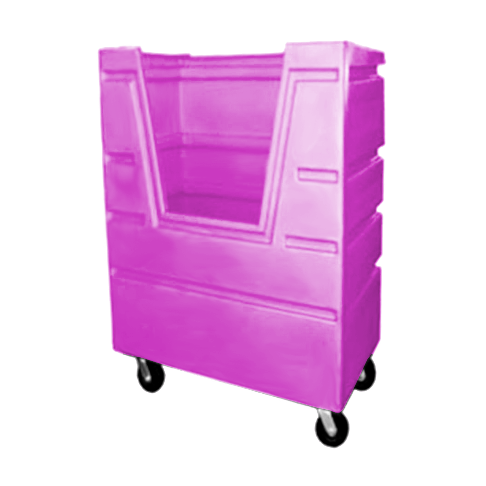 VFC-5829-H6, Hopper Front Bulk Cart, 37 Bushel, 48" x 29.5" x 67" - Pink 