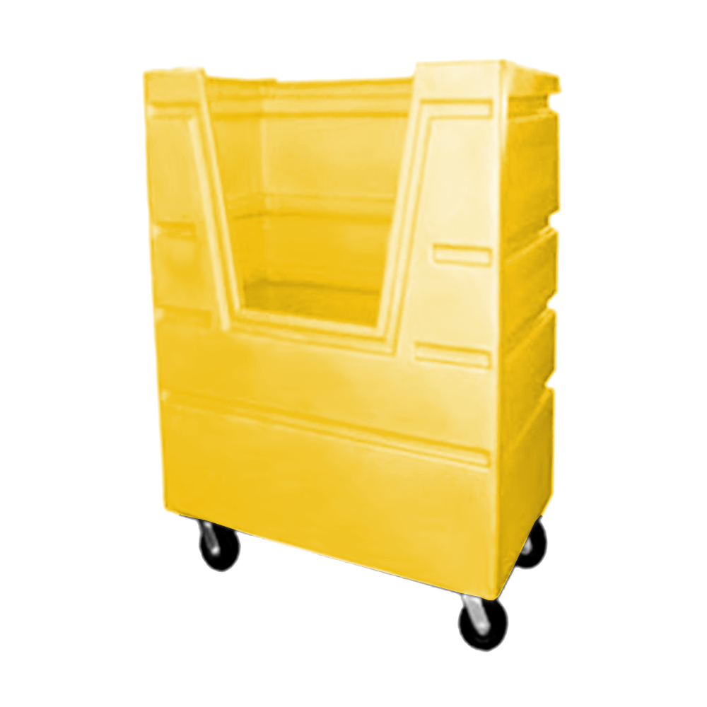 VFC-5829-H6, Hopper Front Bulk Cart, 37 Bushel, 48" x 29.5" x 67" - Yellow 