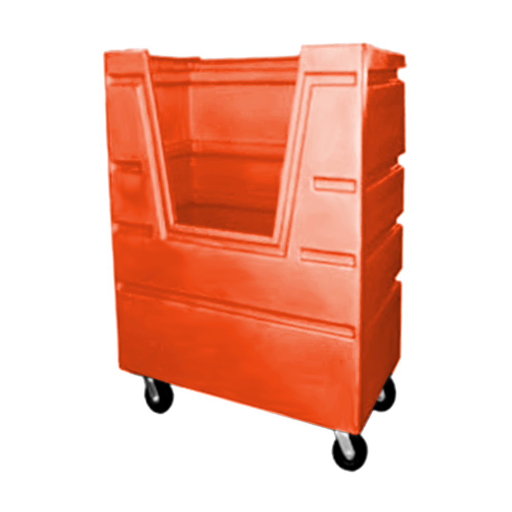 VFC-5829-H6, Hopper Front Bulk Cart, 37 Bushel, 48" x 29.5" x 67" - Orange 