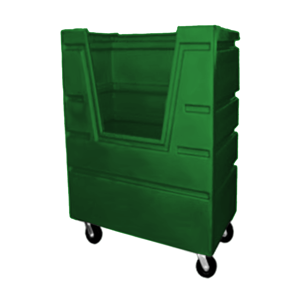 VFC-5829-H6, Hopper Front Bulk Cart, 37 Bushel, 48" x 29.5" x 67" - Green 