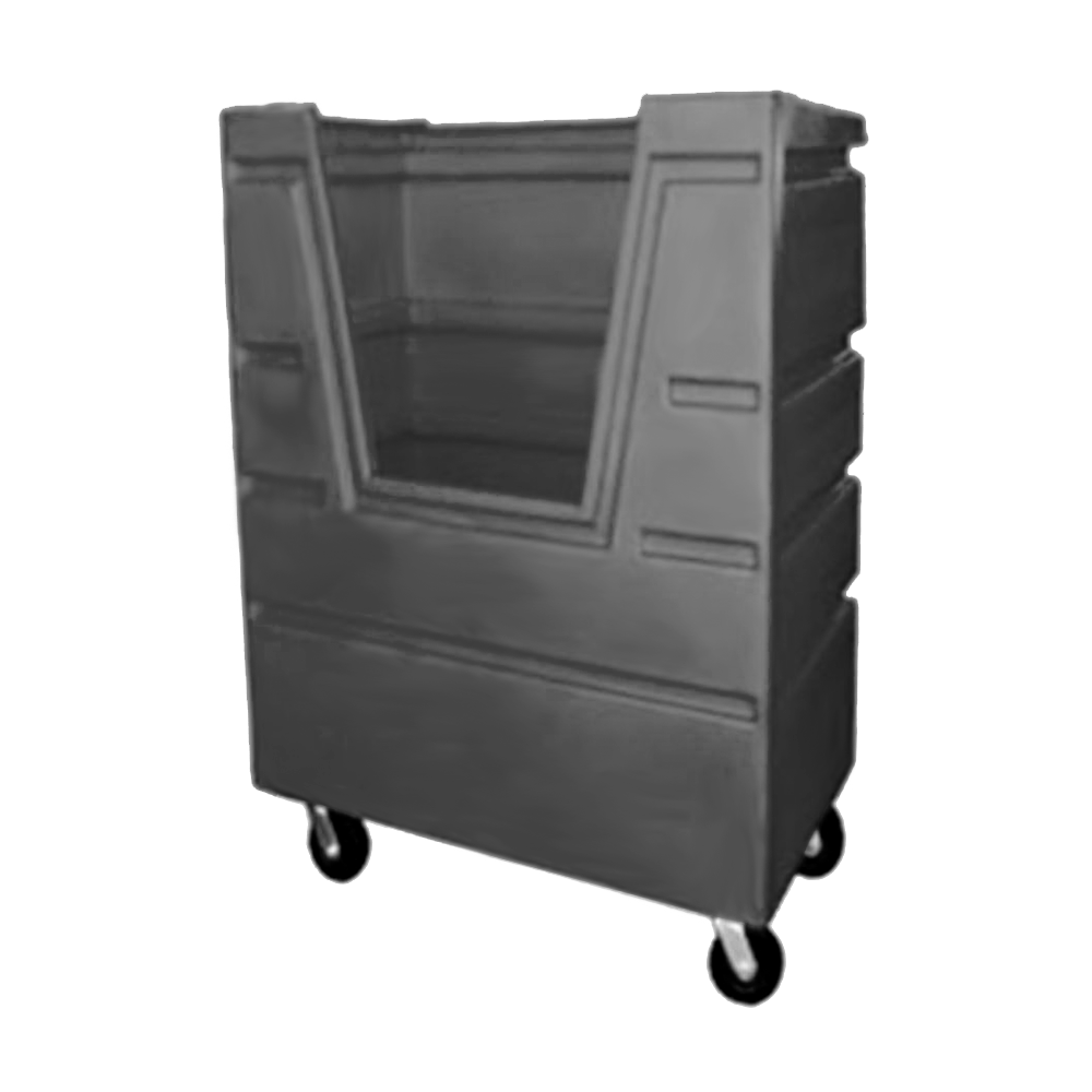 VFC-5829-H6, Hopper Front Bulk Cart, 37 Bushel, 48" x 29.5" x 67" - Dark Gray 